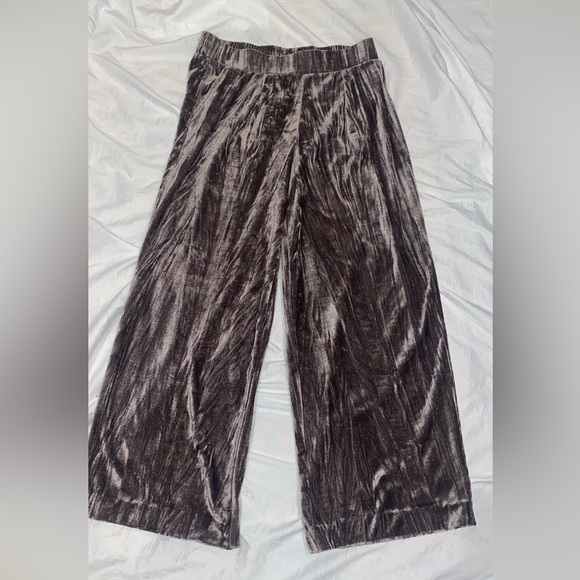 a new day Women's Mauve Velvet Wide Leg Pants Small - Picture 3 of 8